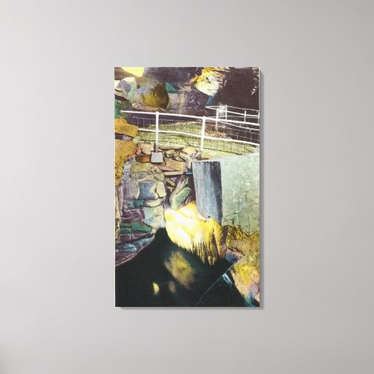 ゴールデンカスケードとナチュラルブリッジビュー キャンバスプリント (正面)