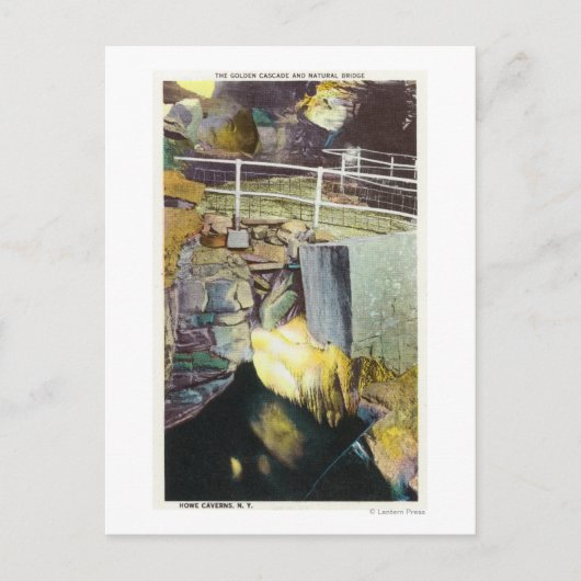 ゴールデンカスケードとナチュラルブリッジビュー ポストカード (正面)