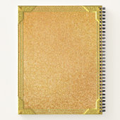 ゴールデンカスタマイズ可能バロック ノートブック (裏面)