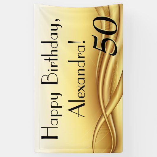 ゴールデンカスタムウェーブ50thバースデーパーティー 横断幕 (縦)