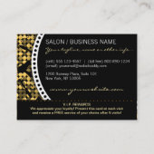 ゴールデンカスタムグラムサロンロイヤリティパンチカード ロイヤリティカード (裏面)