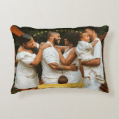 ゴールデンカスタムフォトファミリークリスマス アクセントクッション (正面)