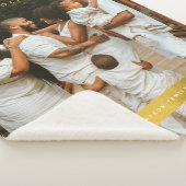 ゴールデンカスタムフォトファミリークリスマス シェルパブランケット (3/4)