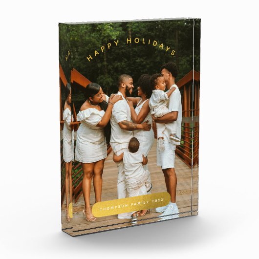ゴールデンカスタムフォトファミリークリスマス フォトブロック (左)
