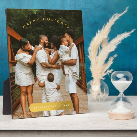 ゴールデンカスタムフォトファミリークリスマス フォトプラーク (側面)