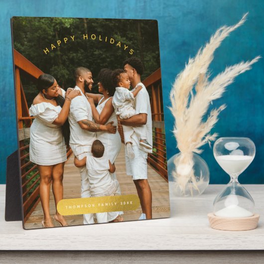 ゴールデンカスタムフォトファミリークリスマス フォトプラーク (側面)