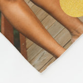 ゴールデンカスタムフォトファミリークリスマス フリースブランケット (角)