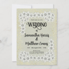 ゴールデンカスタムフローラエレガンス結婚式招待状 招待状