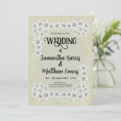 ゴールデンカスタムフローラエレガンス結婚式招待状 招待状 (スタンド正面)