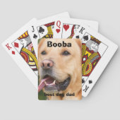 ゴールデンカスタムレトリバー犬の写真,父の日 トランプ (裏面)