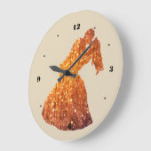 ゴールデンカップル、キス、ロマンスウォールクロック ラージ壁時計 (傾斜)