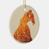 ゴールデンカップル、キス、ロマンスオーナメント セラミックオーナメント (右)