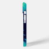 ゴールデンカドゥセウス獣医シンボル/ティール(緑がかった色)ブルー Case-Mate iPhoneケース (裏面 / 左)
