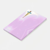 ゴールデンカドゥセウス記号モノグラムピンク薄紫 ポストイット (アングル)