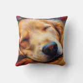 ゴールデンカラフルレトリバー眠る クッション (裏面)