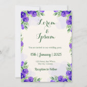 ゴールデンカラーシンプル結婚式招待状カード 招待状 (正面)