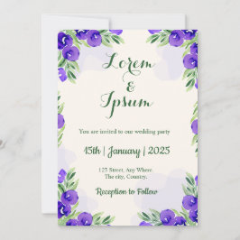 ゴールデンカラーシンプル結婚式招待状カード 招待状