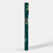 ゴールデンカラースノーフレーク名ティール（緑がかった色） Case-Mate iPhoneケース (裏面 / 右)