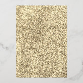 ゴールデンガウン、素晴らしい50th誕生日ドレス金ゴールド 箔招待状 (裏面)