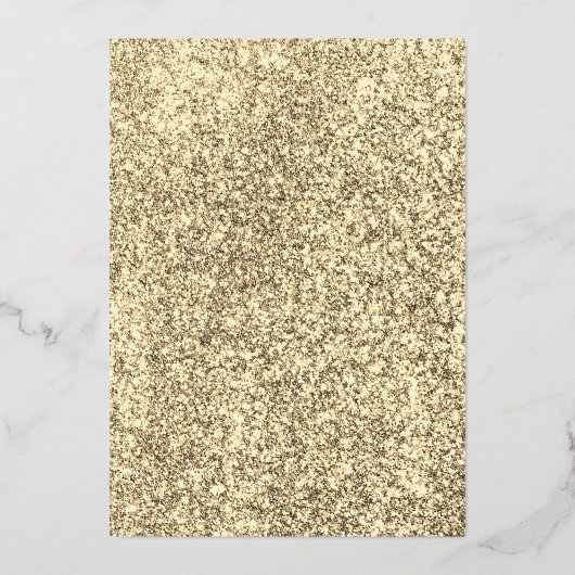 ゴールデンガウン、素晴らしい70th誕生日ドレス金ゴールド 箔招待状 (裏面)