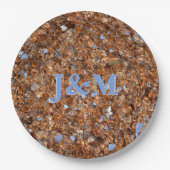 ゴールデンガラス青銅イニシャル ペーパープレート (正面)