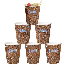 ゴールデンガラス青銅イニシャル 紙コップ