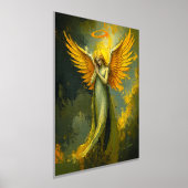 ゴールデンガーディアンエンジェル – Ethereal Digital 絵を描's 箔ポスター (レイダウン)