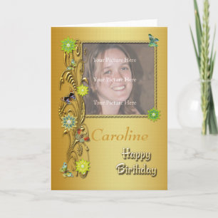 ゴールデンガーデンフォト誕生日カード カード