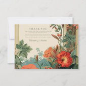 ゴールデンガーデンフレーム結婚フローラ サンキューカード (正面)
