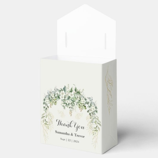 ゴールデンガーデン財宝:植物性結婚式の引き出物 フェイバーボックス (オープン)