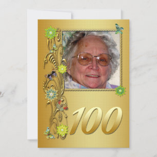 ゴールデンガーデン101th誕生日パーティーの招待 招待状
