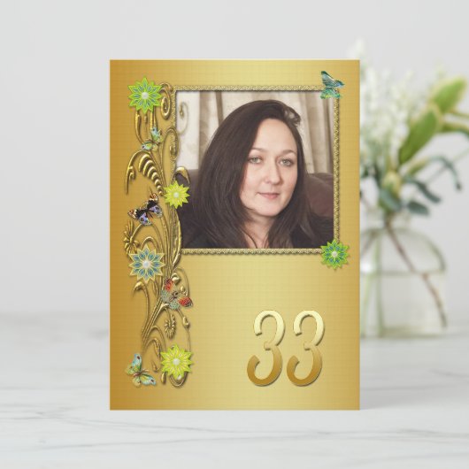 ゴールデンガーデン33rd誕生日パーティーへの招待 招待状 (スタンド正面)