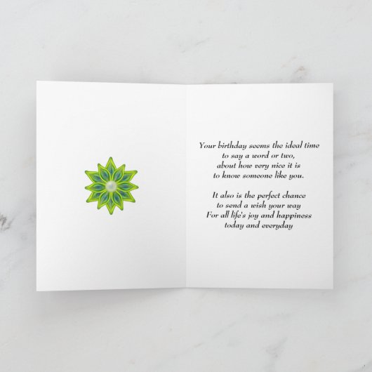 ゴールデンガーデン59thフォト誕生日カード カード (内部)