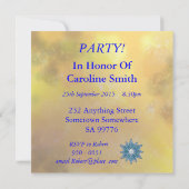 ゴールデンガーデン75th誕生日パーティーの招待 招待状 (裏面)