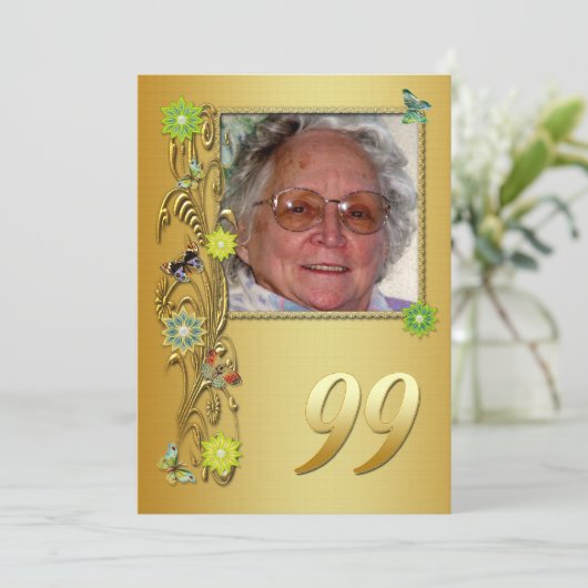 ゴールデンガーデン99th誕生日パーティーの招待 招待状 (スタンド正面)