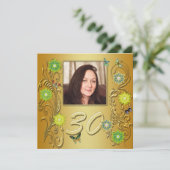 ゴールデンガーデン 30歳の誕生日パーティー招待状 招待状 (スタンド正面)