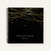 ゴールデンガーランドパーソナライズされた ノートブック (正面)