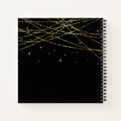 ゴールデンガーランドパーソナライズされた ノートブック (裏面)