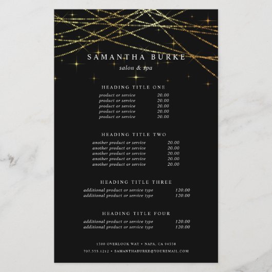 ゴールデンガーランド価格とサービス チラシ (正面)