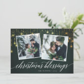 ゴールデンガーランド |ホリデーフォトカード シーズンカード (スタンド正面)