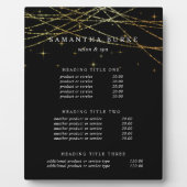 ゴールデンガーランド |価格とサービスの表示 フォトプラーク (正面)