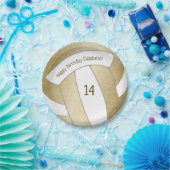 ゴールデンガーリーバレーボール誕生日パーティー ペーパープレート (パーティー)