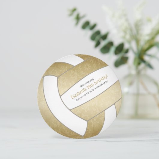 ゴールデンガーリーバレーボール誕生日パーティー 案内状 (スタンド正面)