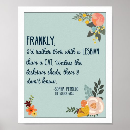 ゴールデンガールズソフィアペトリロ引用文 ポスター (正面)