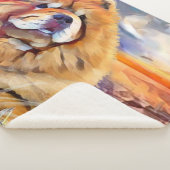 ゴールデンガールチャウシェルパ毛布 シェルパブランケット (3/4)