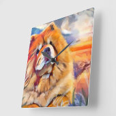 ゴールデンガールチャウ スクエア壁時計 (傾斜)