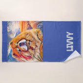 ゴールデンガールチャウ ビーチタオル (正面)