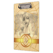 ゴールデンガールモダンファッションエレガントヴィンテージ クリップボード (左)