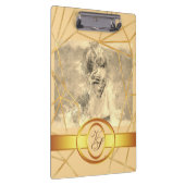 ゴールデンガールモダンファッションエレガントヴィンテージ クリップボード (右)