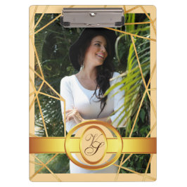 ゴールデンガールモダンファッションエレガントヴィンテージ#2 クリップボード